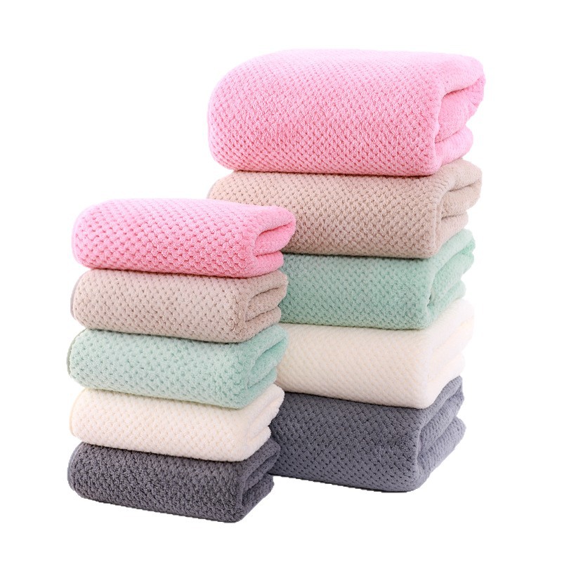 Customized 102*204 Polyester Brocade Pineapple Plaid Towel Bath Towel Square Towel Absorbent Household Adult Large Bath Towel Manufacturer Wholesale