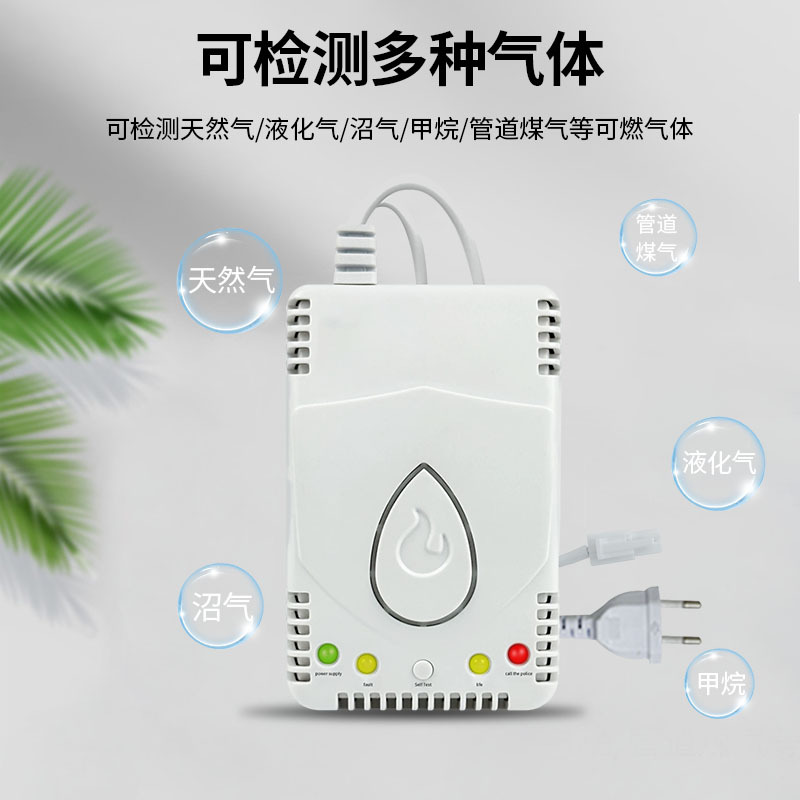 Gas Alarm European Standard Export Kitchen Natural Gas Detector Cross-border Household Combustible Gas Leak Detector