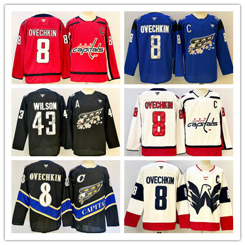 Футболка НХЛ, версия Fever, команда Capitals, номер игрока, вышитая хоккейная форма, изогнутая хоккейная форма