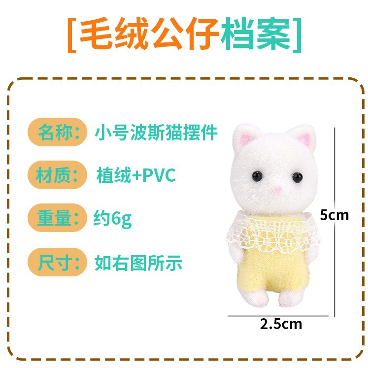 Cute Kitten Persian Cat Mini Doll Ornament Plush Doll for Best Friend Birthday Gift Cute Doll