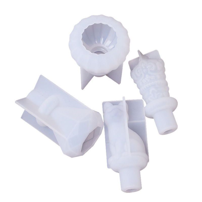 DIY Crystal Glue Red Wine Bottle Stopper Mold Crown Cat Cat Claw Rabbit Diamond Jewelry Table Silicone Mold