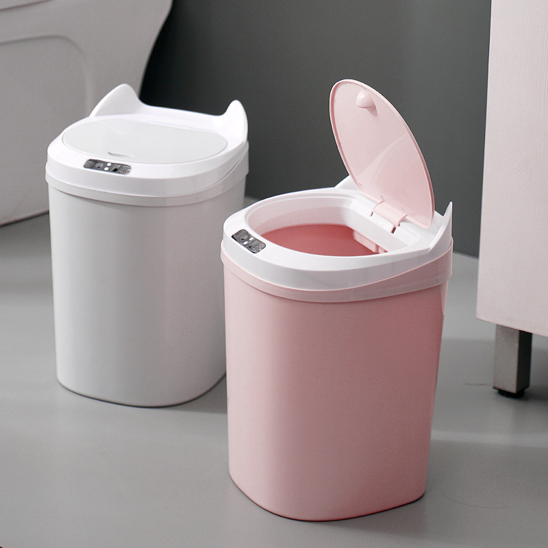 Household wholesale intelligent induction trash can bedroom with lid automatic induction kick bucket living room kitchen trash can