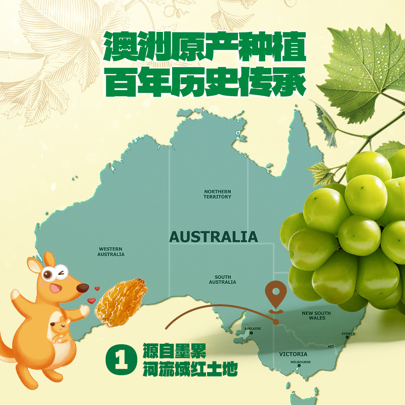 Three Squirrels's Fawn Blue Blue Australia Gold Raisin Children's Snack Brand Delivers Baby Food Supplementary Spectrum