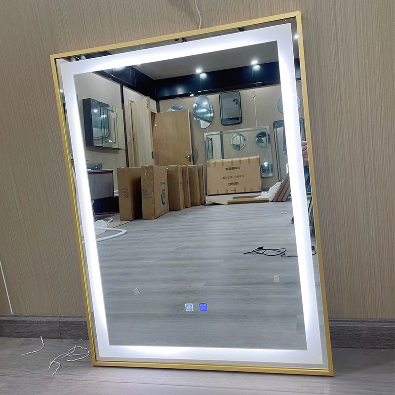 Washbasin Led Light with Makeup Mirror Bathroom Mirror Custom Wall-Mounted Bathroom Touch Defogging Smart Mirror