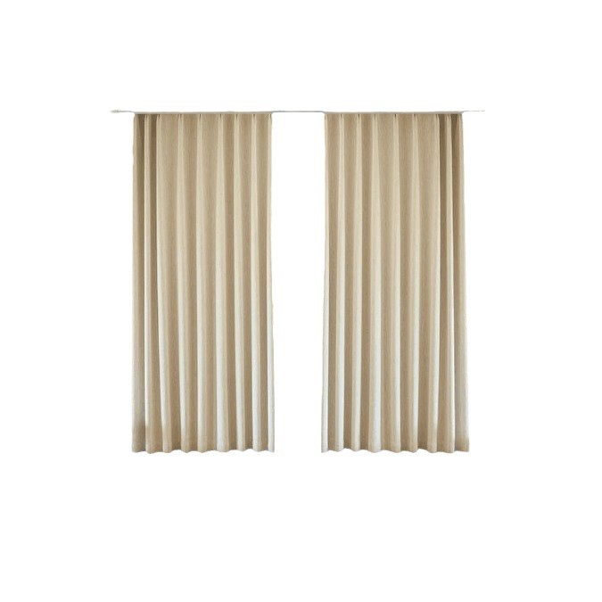 Medieval Style Cotton and Linen Curtains Blackout Bedroom and Living Room High-End Retro French Two-Color Log Style Custom Curtain Fabric