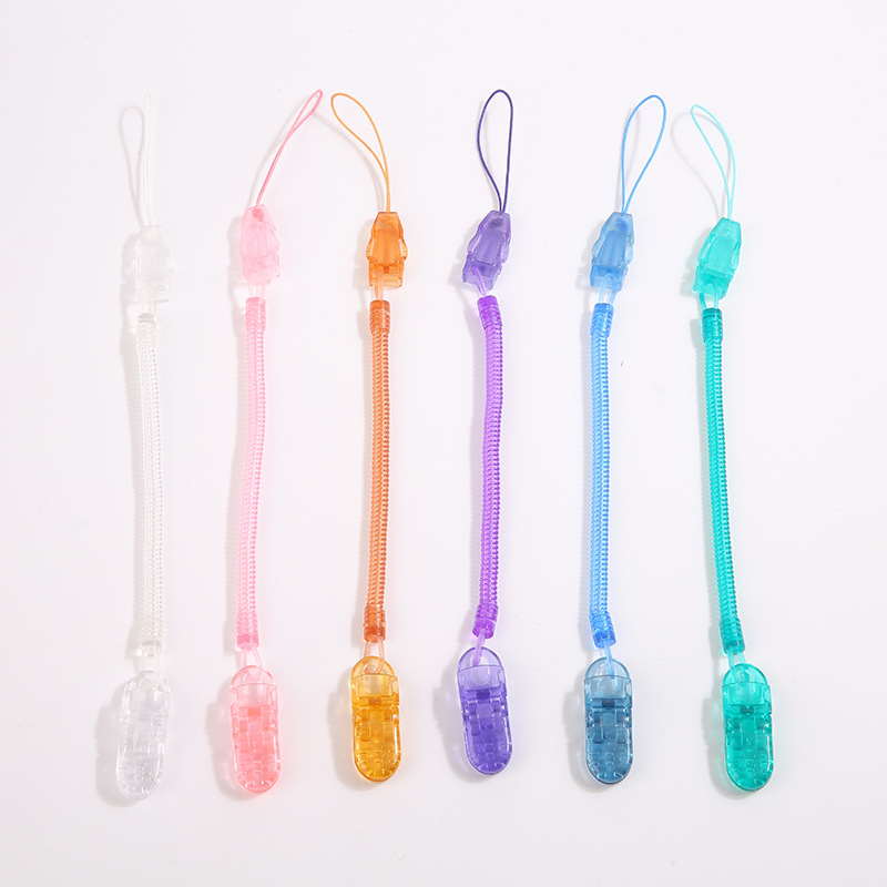 Manufacturer Wholesale Baby Pacifier Chain Spring Chain Baby Toy Hanging Chain Retractable Spring Rope Elastic Rope for Infants and Children
