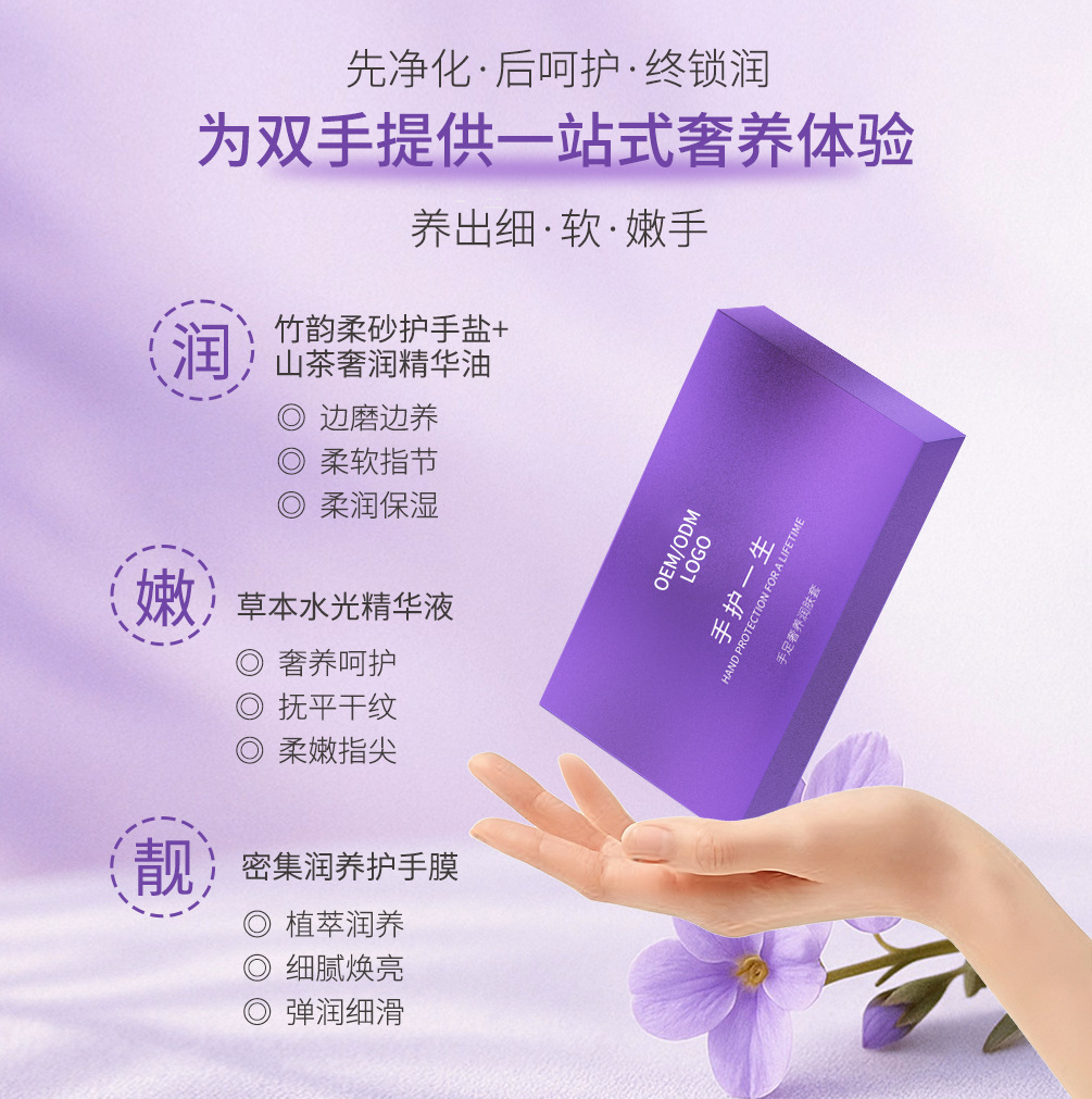 Hand and Foot Luxury Nourishing Skin Care Set, Customized Processing, Hydrating and Moisturizing Hand Mask, Hand Care Essence, Hand Care Kit, Cosmetics