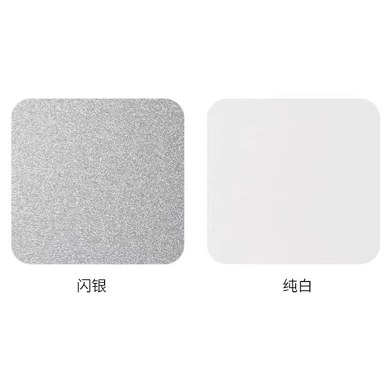 3Mm4Mm Aluminum-Plastic Board Interior and Exterior Wall Decorative Board Silver Gray Aluminum-Plastic Composite Board Manufacturer Door Advertising Signboard