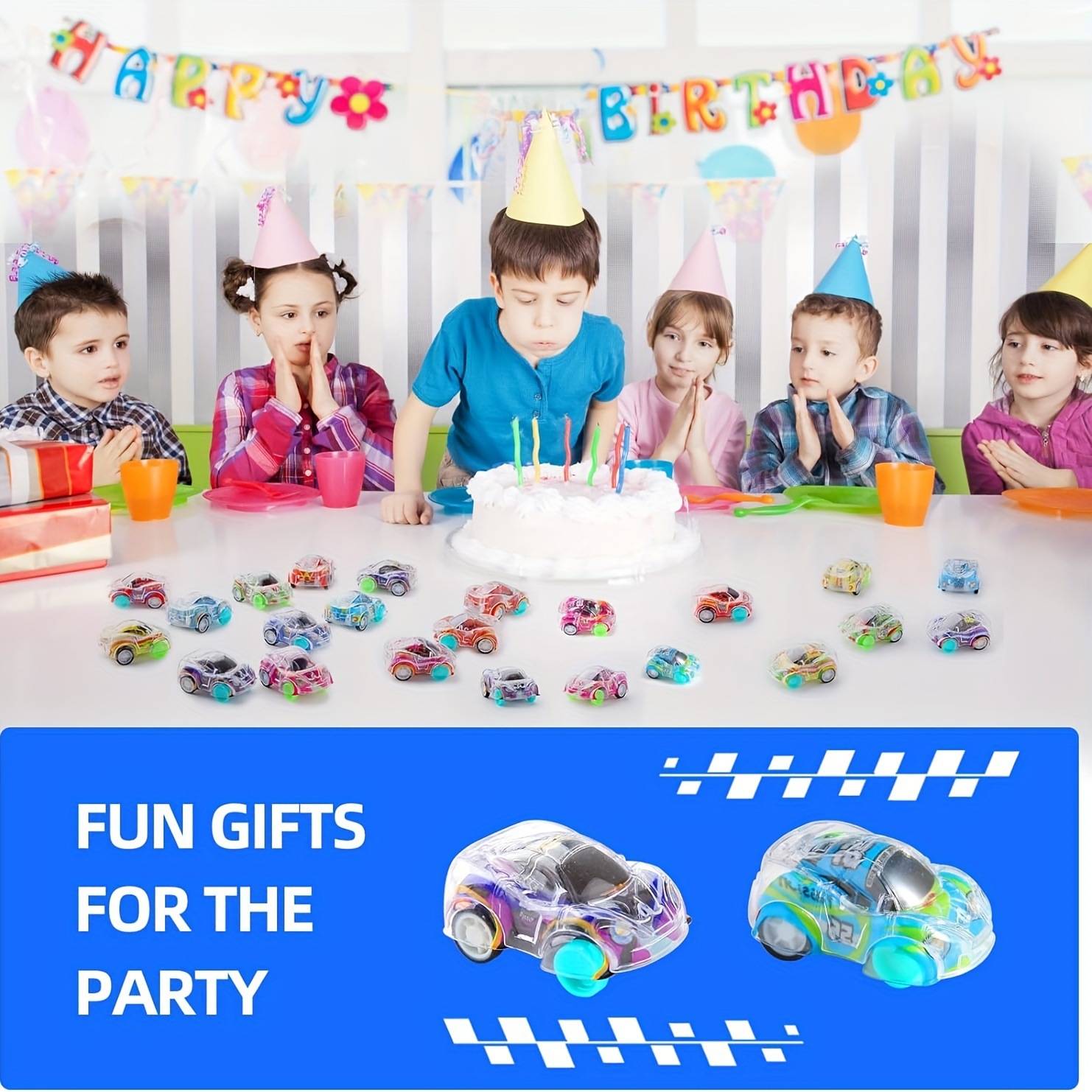 Double-layer transparent car inertia pull-back car children's toy car model Mini Racing wholesale small toys