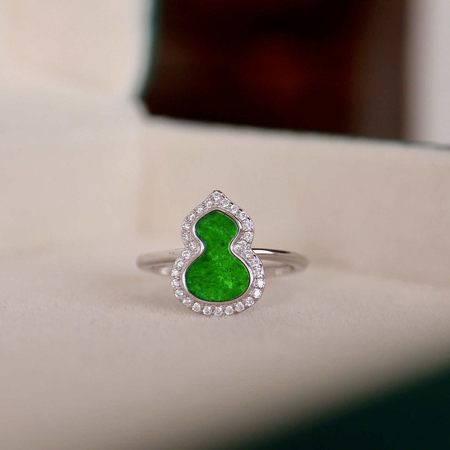 2025 Popular Natural Burmese Jade Gourd Set S925 Sterling Silver Design Jade Necklace Live Supply Jewelry