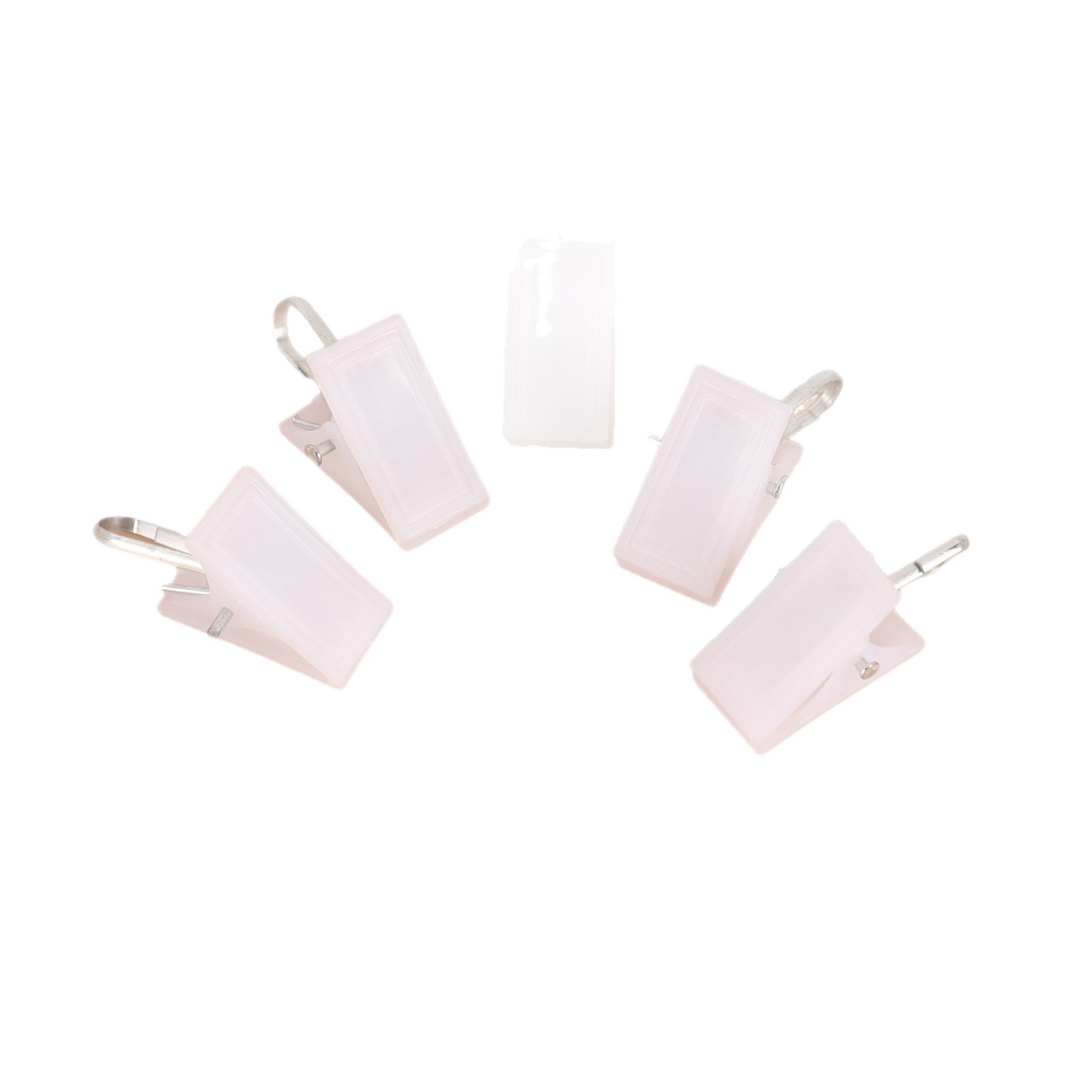 Manufacturer Wholesale Plastic Curtain White Small Clips with Hooks, Adjustable Ring Curtain Clips, Gripper Plastic Small Clips