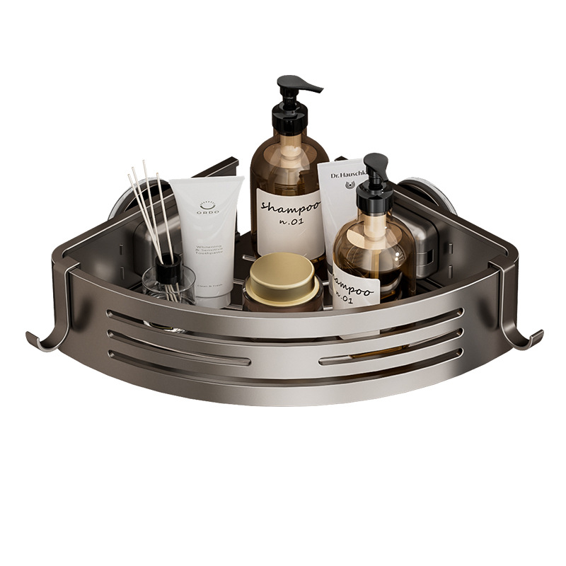 Suction-type Toilet Rack Punch-free Triangular Toilet Tripod Toilet Wall-mounted Bathroom Storage Shelf