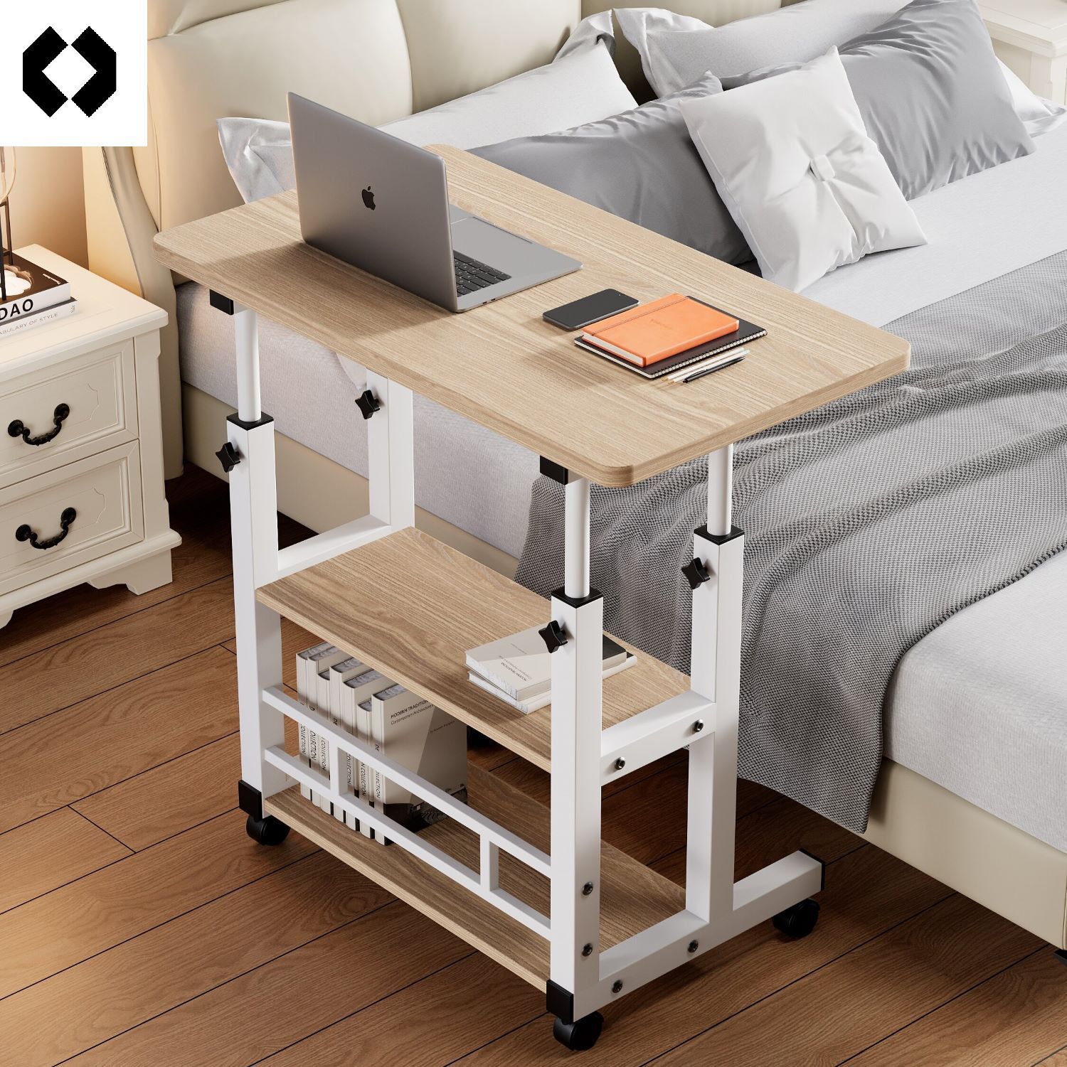 Bedside Table Movable Computer Desk Home Lifting Multifunctional Bedside Computer Desk Bedroom Study Desk Office