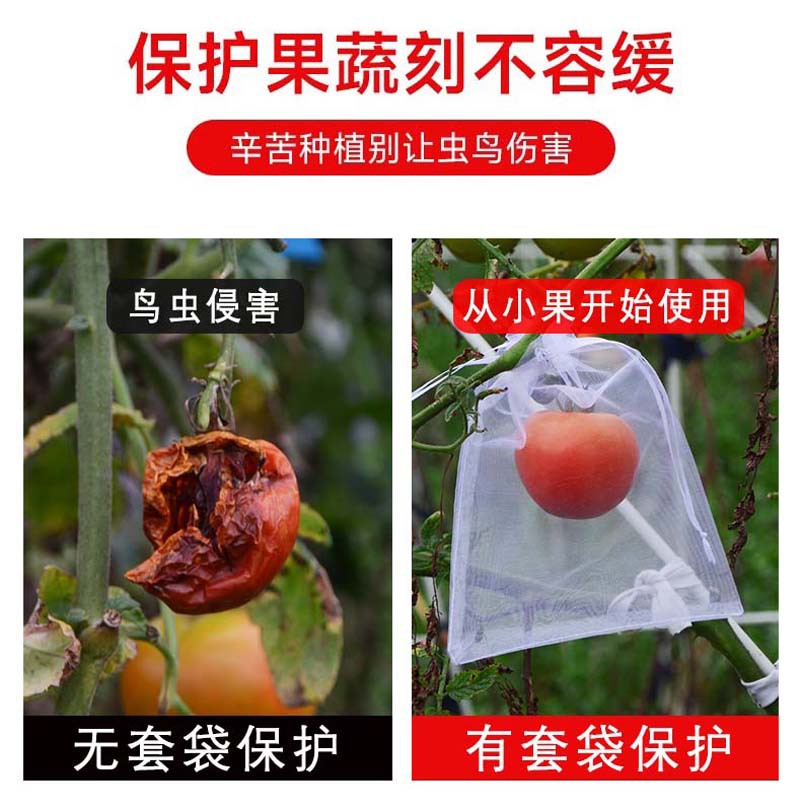 Fruit Bagging Insect-Proof Net Bags, Fruit Protection Bags, Fig Loquat Grape Net Bags, Peach Strawberry Protective Covers