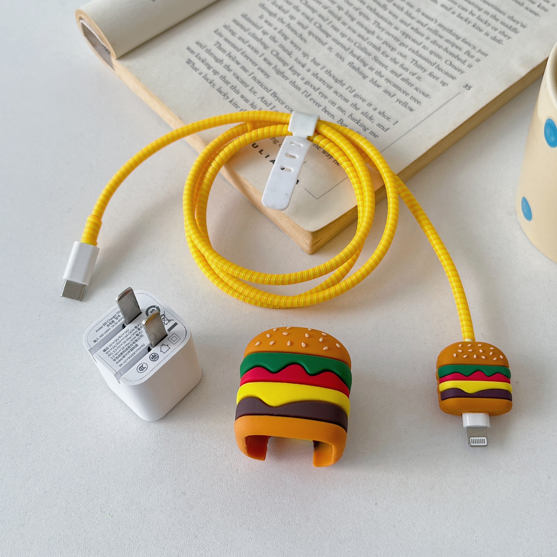 Anker Anker Charger Protective Cover Is Suitable for Apple Data Cable Charging Head Protective Cover Cable Winder Set