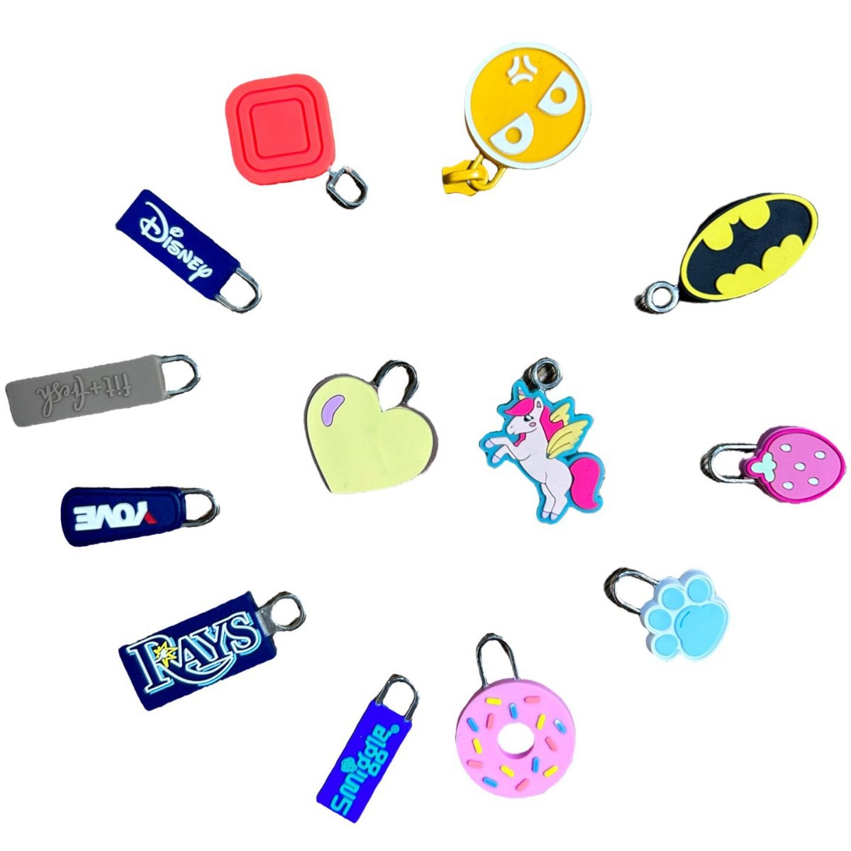 Manufacturer of Glue Customized Logo Luggage Accessories Cartoon Pull Tab Silicone Pull Tab Pvc Zipper Head Customization