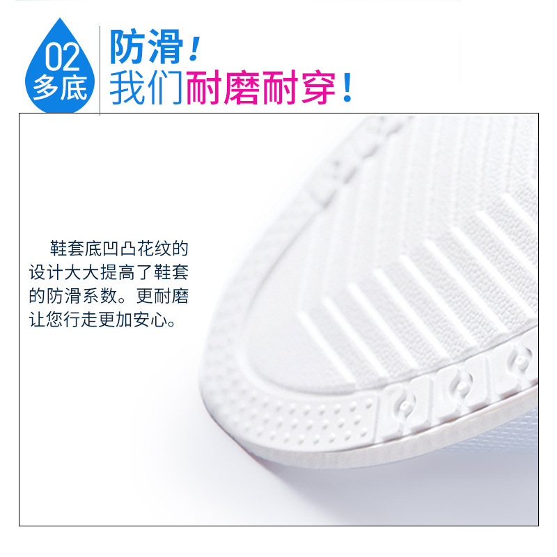 Rainproof Shoe Cover Waterproof Thickened Long Tube Non-Slip Silicone Shoe Cover Repeated Use Wear-Resistant Shoe Cover for Women Men and Children