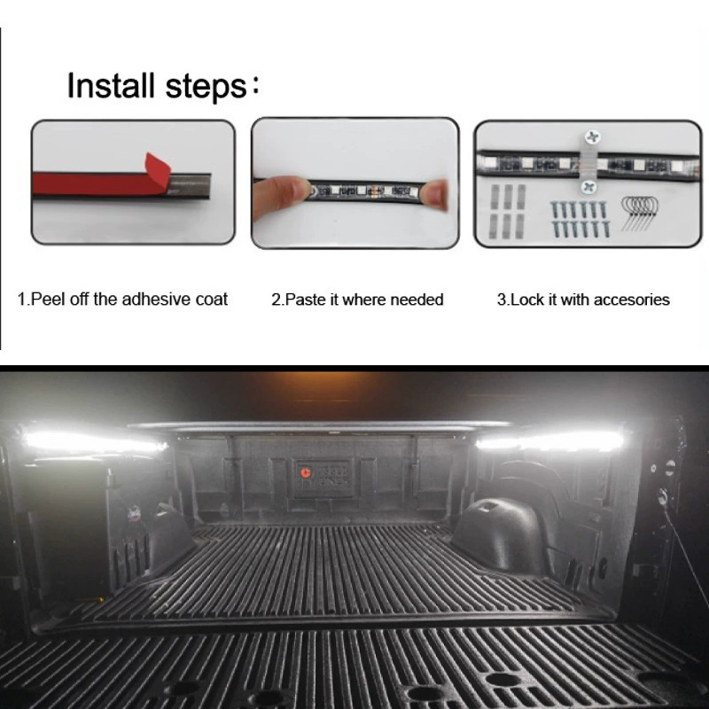 Original cross-border 180LED carriage light bar lathe light bar is white light highlight 12V one drag two atmosphere light