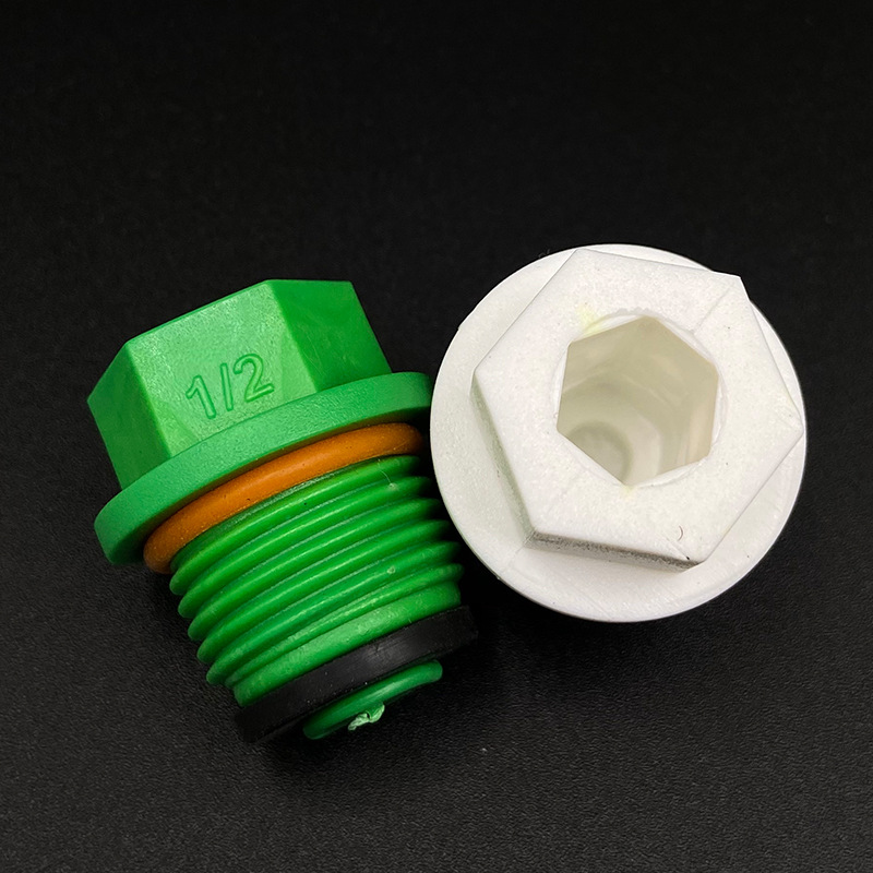 Liyin 4 Points 6 Points Ppr Inner Hexagonal Leather Ring Plug/Thickeneded Plug/Head Sealing Pipe Plug Double Ring Plug