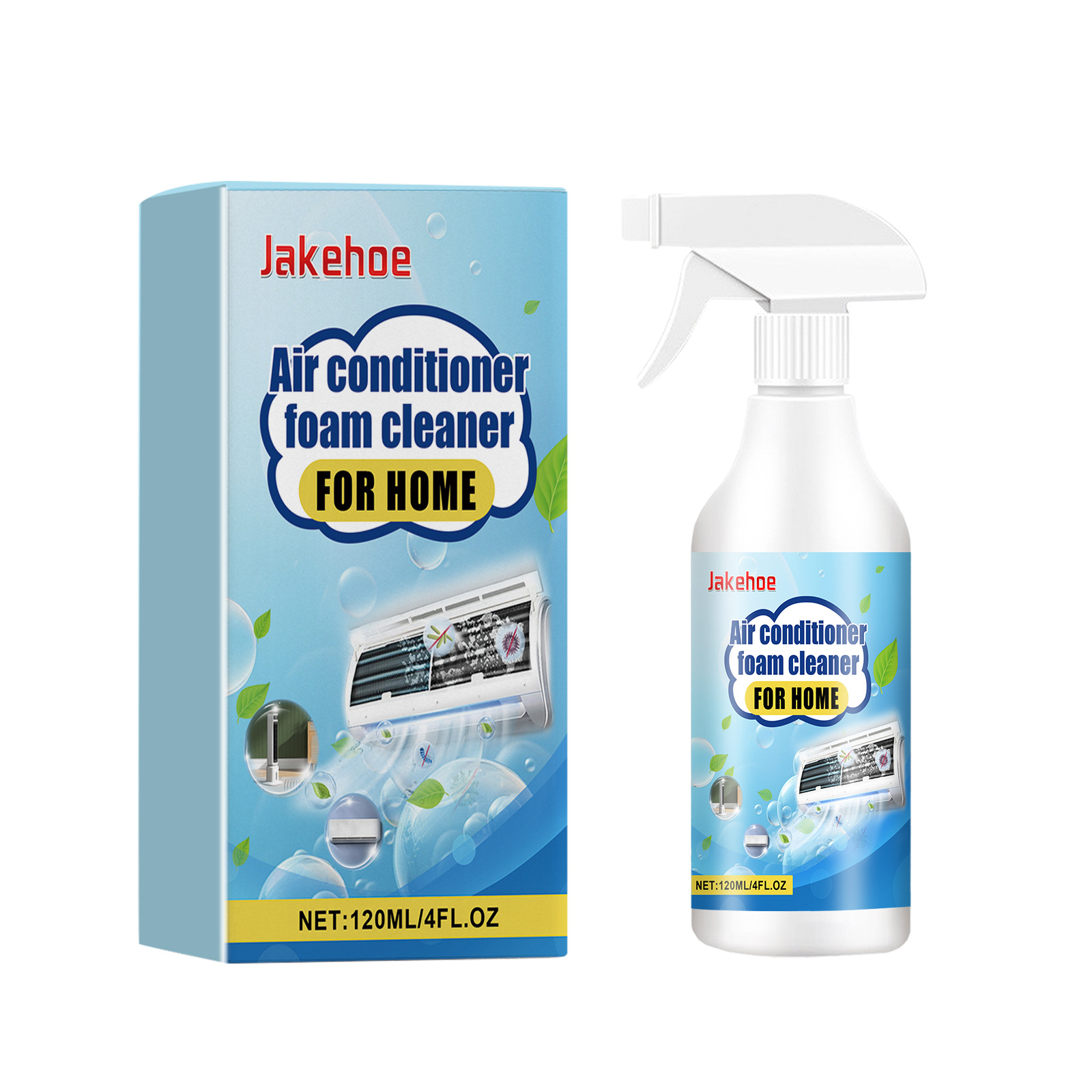 Jakehoe Household Air Conditioner Foam Cleaner Air Conditioner Purification Cleaning Decontamination and Odor Removal Internal and External Machine Cleaning
