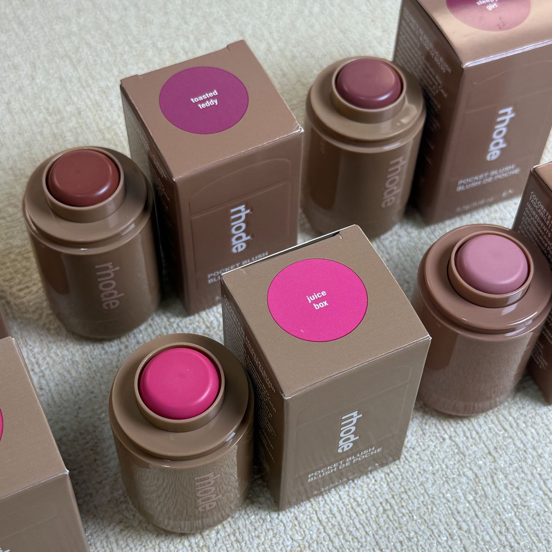 Cross-Border Hailey Same Style Lip and Cheek Dual-Use Rhode Skin Blush Stick Piggy/Freckle Blush