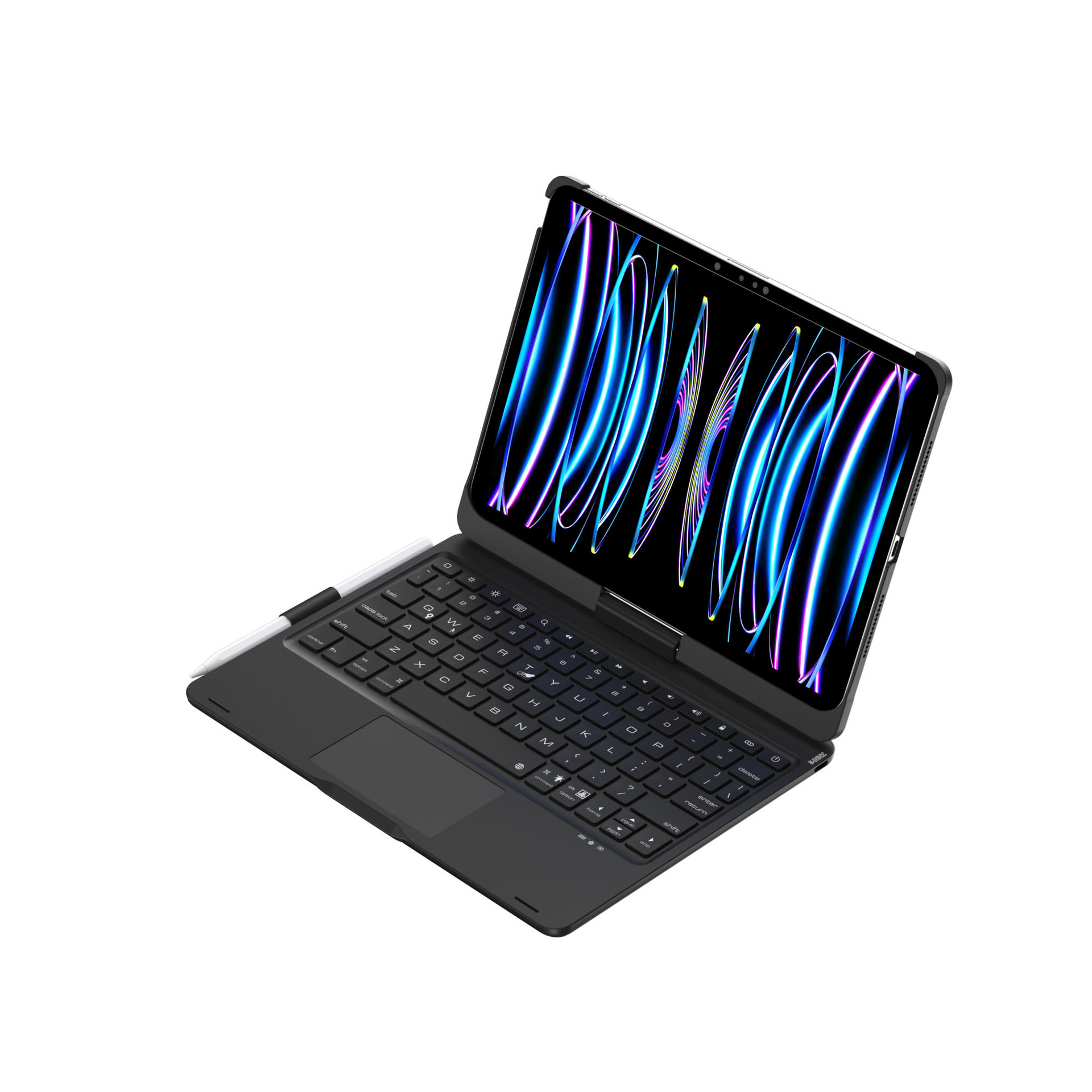 Cross-Border Hot Model Suitable for Pro 11inch /Air10.9 Bluetooth iPad Keyboard 360-Degree Rotating Touch Colorful Backlight