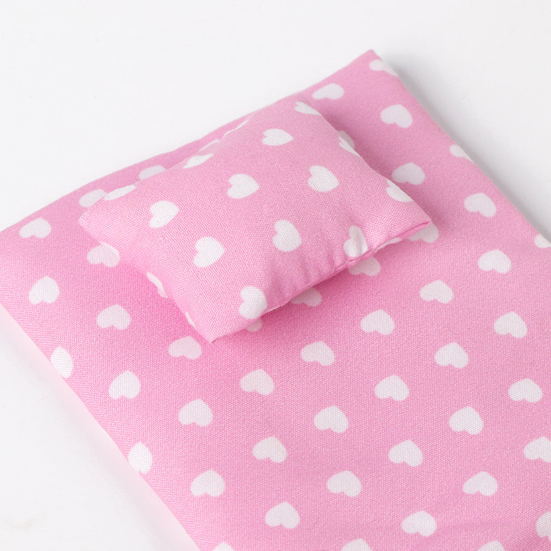 Wooden Play House Children's Mini Princess Bed Doll Bed Quilt Role Play Simulation Home Toy Quilt