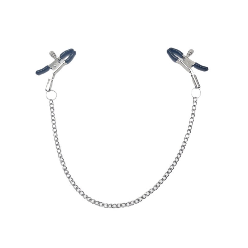 Factory Direct Sales Cross-Border Bdsm Sex Toys Double-Ended Single Chain Nipple Clamp Sex Toys Meituan Dropshipping Wholesale