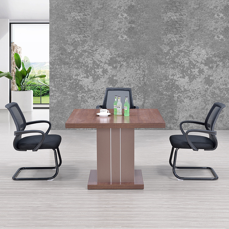 in stock wholesale scratch-free square leisure negotiation table simple commercial one-table four-chair conference negotiation table