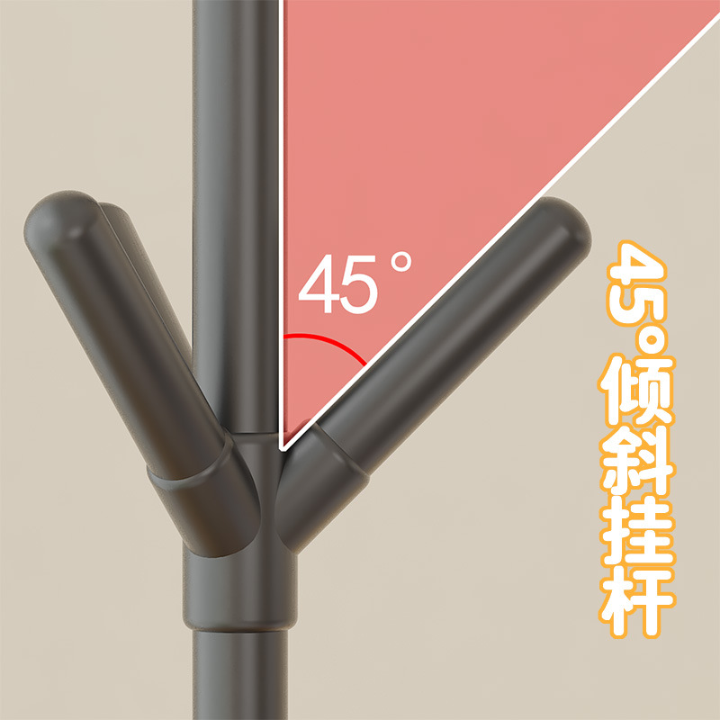 Xiyin temu Daifa Household Simple Floor-standing Assembly Tree-shaped Coat Rack Bedroom Vertical Clothes Rack Hall Hanger