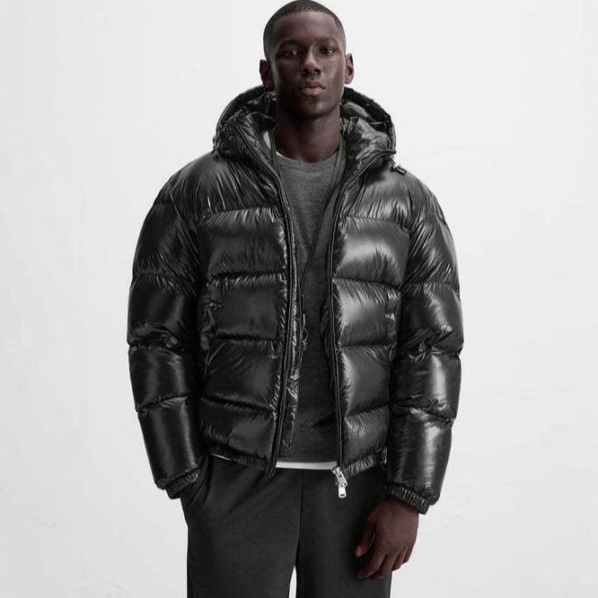 Зимнее хлопковое пальто, куртка с капюшоном, спортивная, однотонная, высококачественная, кросс-бордер, мужская одежда