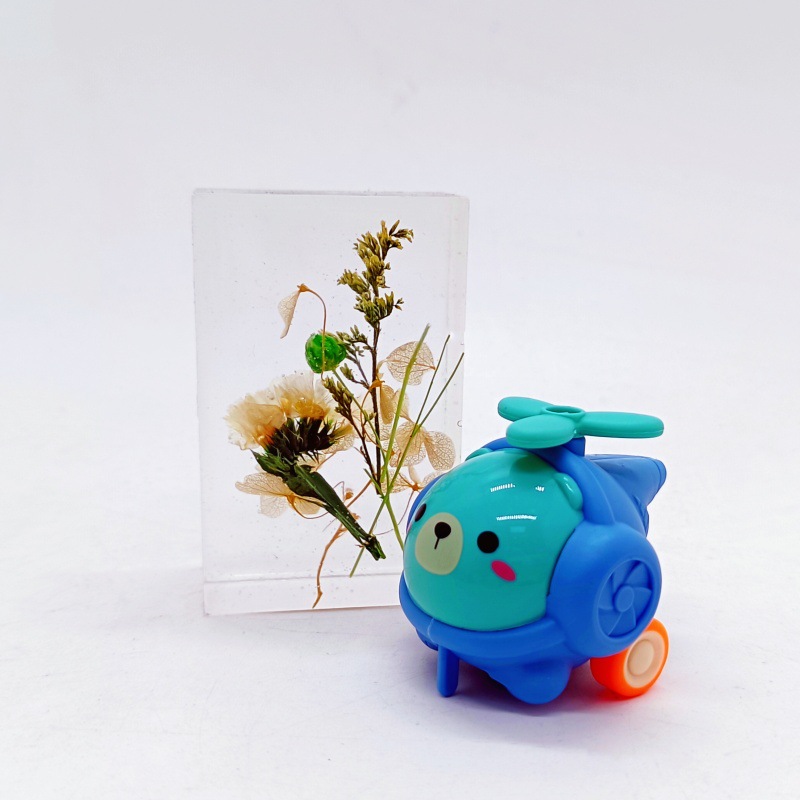 Chenghai Small Toy Factory Pull Back Cute Mini Cartoon Helicopter with Whistle Gashapon Toy Gift Small Toy