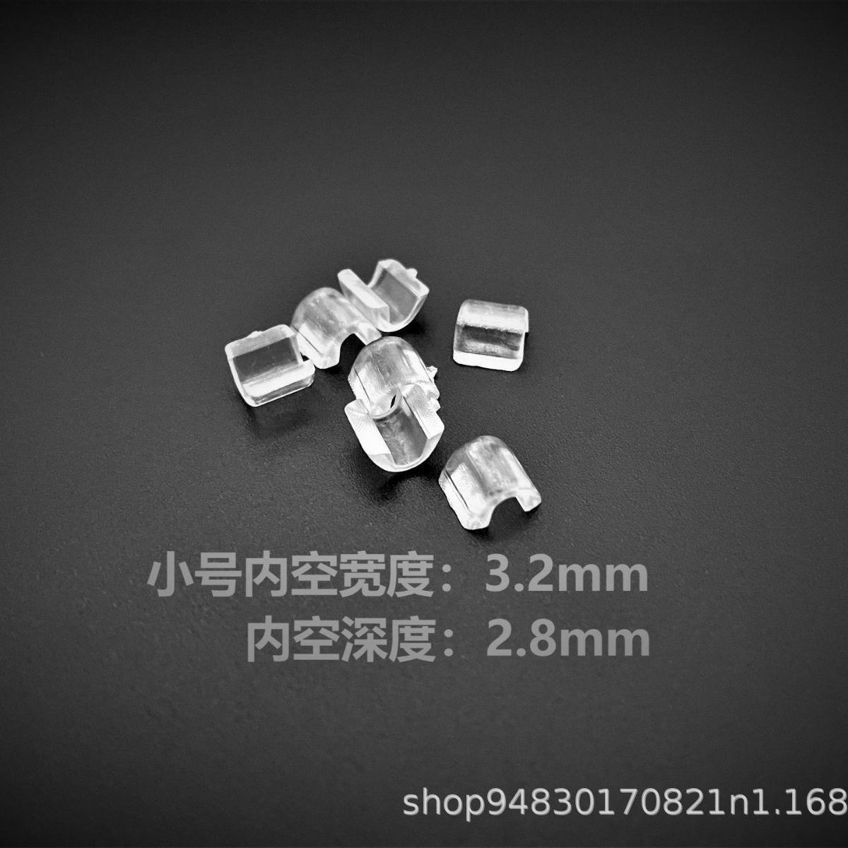 Factory Direct jewelry accessories children's Rubber Band fixed buckle semicircle transparent back buckle DIY rubber band buckle plastic buckle