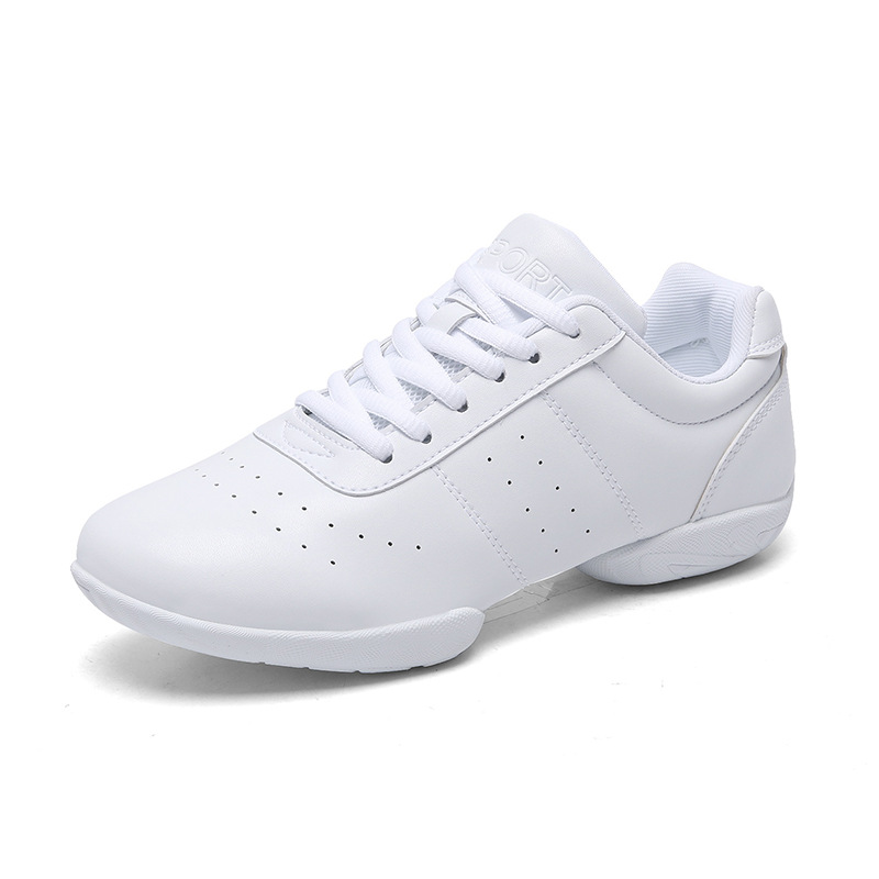 Competitive Aerobics Shoes Student White Fitness Shoes Sports Cheerleading Shoes Women's Training Competition Shoes Soft Sole Kidsren