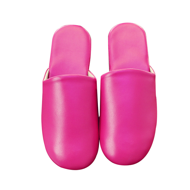 New Japanese Style Home Wooden Floor Leather Slippers Household Baotou Home Men and Women Indoor Silent Non-Slip Spring & Fall Slippers