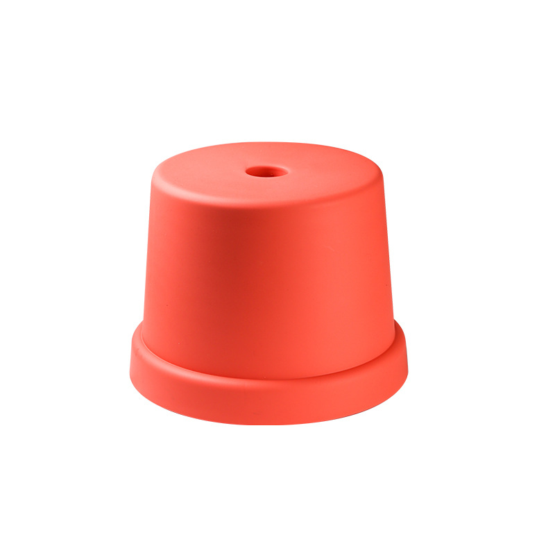 New Style Plastic Chair Household Children's Plastic Small Ottoman Thickened Adult Bathroom Shoe Changing Stool Living Room Small Round Stool