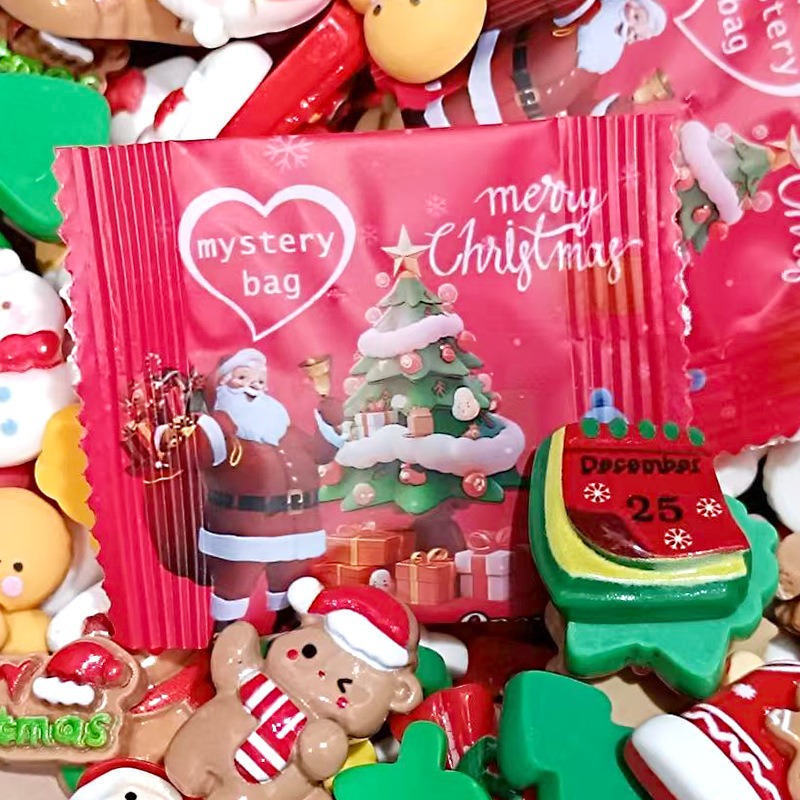 Cross-Border Hot-Selling】Christmas Series English Blind Bags Resin Toys Cute Cartoon Live Streaming Labeling Dropshipping Foreign Trade