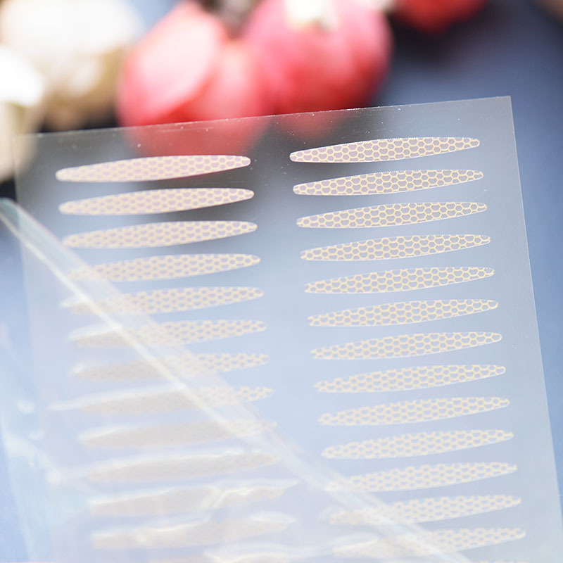 Matte Double Eyelid Sticker Plain Flesh Mesh Text Long Inner Double Swollen Eye Bubble Beauty Eye Sticker Eye Makeup Tool