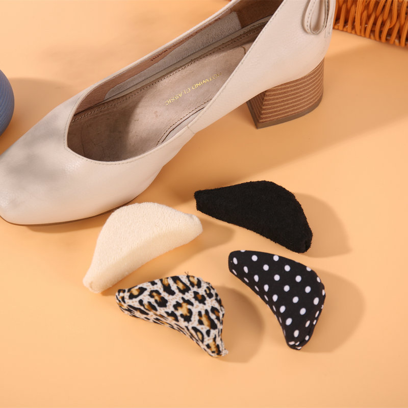 Вставка для носка туфель на высоком каблуке, черная, леопардовый принт, регулируемый размер