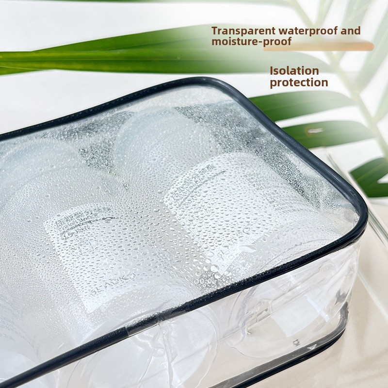 Transparent Pvc Cosmetic Bag Manufacturer Ready-Made Toiletry Bag Portable Large Capacity Waterproof Travel Multi-Functional Satchel Storage