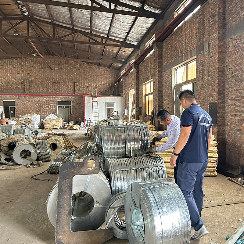 Galvanized Iron Packing Belt, Corrugated Pipe Galvanized Packing Belt, Steel Belt, Processable Cargo Transportation Metal Packing Belt