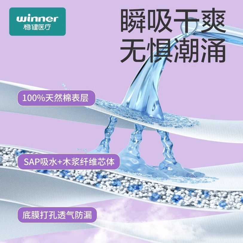 Robust Medical Care Pad Medical Grade Period Pants An Pajama Pants Hygienic Pad Towel Machine Size Aunt's Wash-Free Underwear