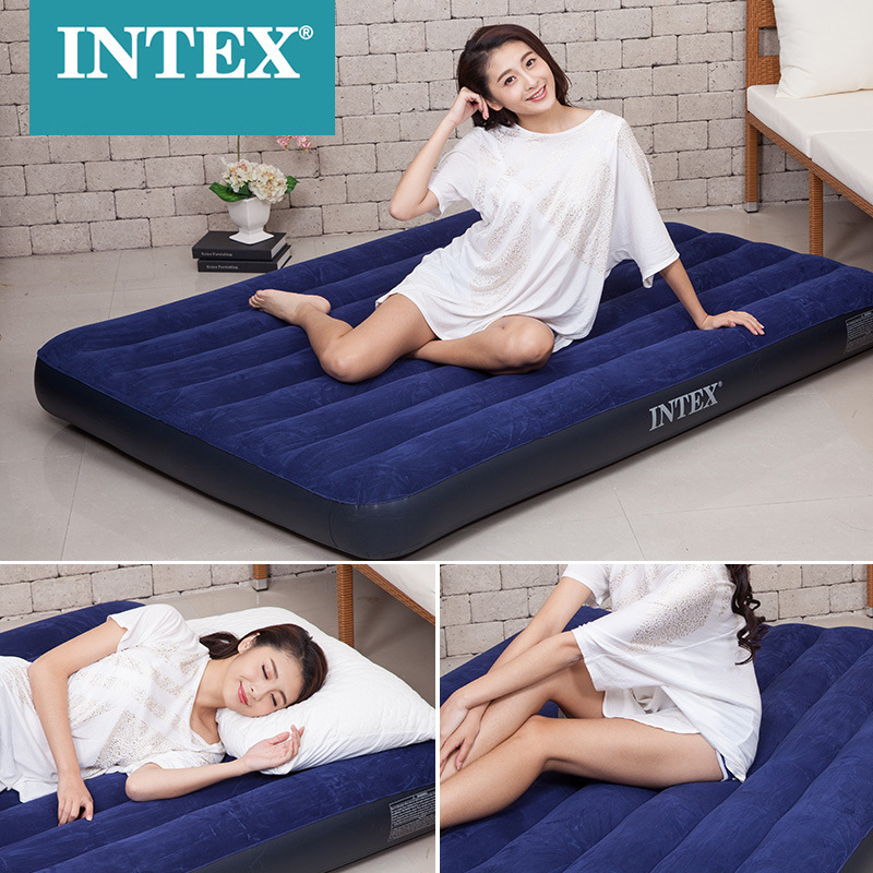 intex inflatable mattress outdoor portable folding air cushion bed sheet double built-in electric pump inflatable bed indoor air