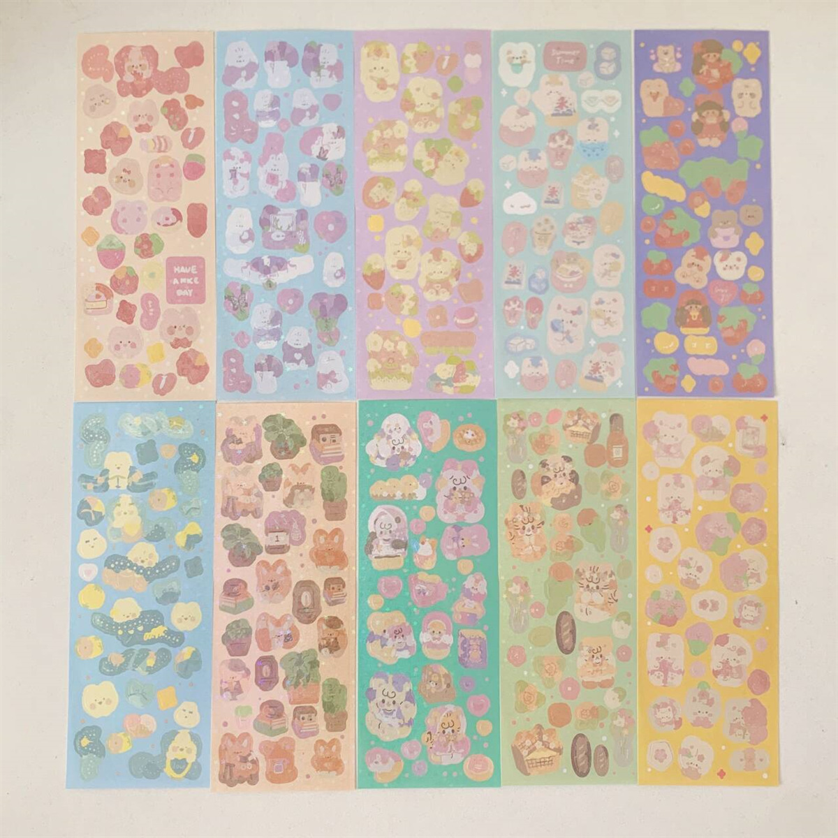 Foreign Trade Wholesale Inventory Last Order Live Broadcast Supply Group Purchase ~ Cute Cartoon Text Stickers Decorative Stickers