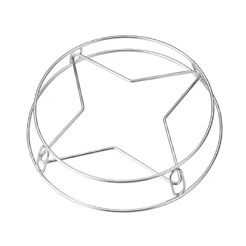 Stainless steel solid pot rack kitchen steamer rack thickened double-layer wok rack heat insulation pad anti-scald storage rack wholesale