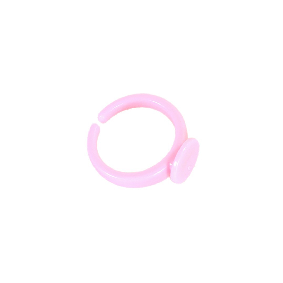 Manufacturer Wholesale Pink Ring Base DIY Semi-Finished Children's Jewelry Accessories Plastic Open Ring Children's Crafts