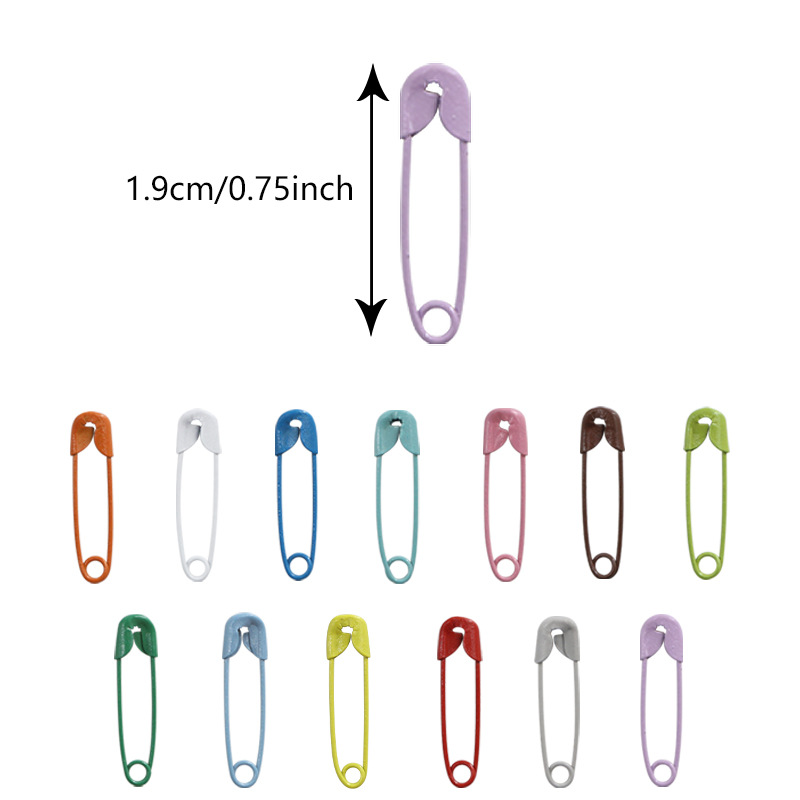 New 150 pcs/box 19mm color small pin fixed clothes buckle pin clothing label tag lock pin wholesale