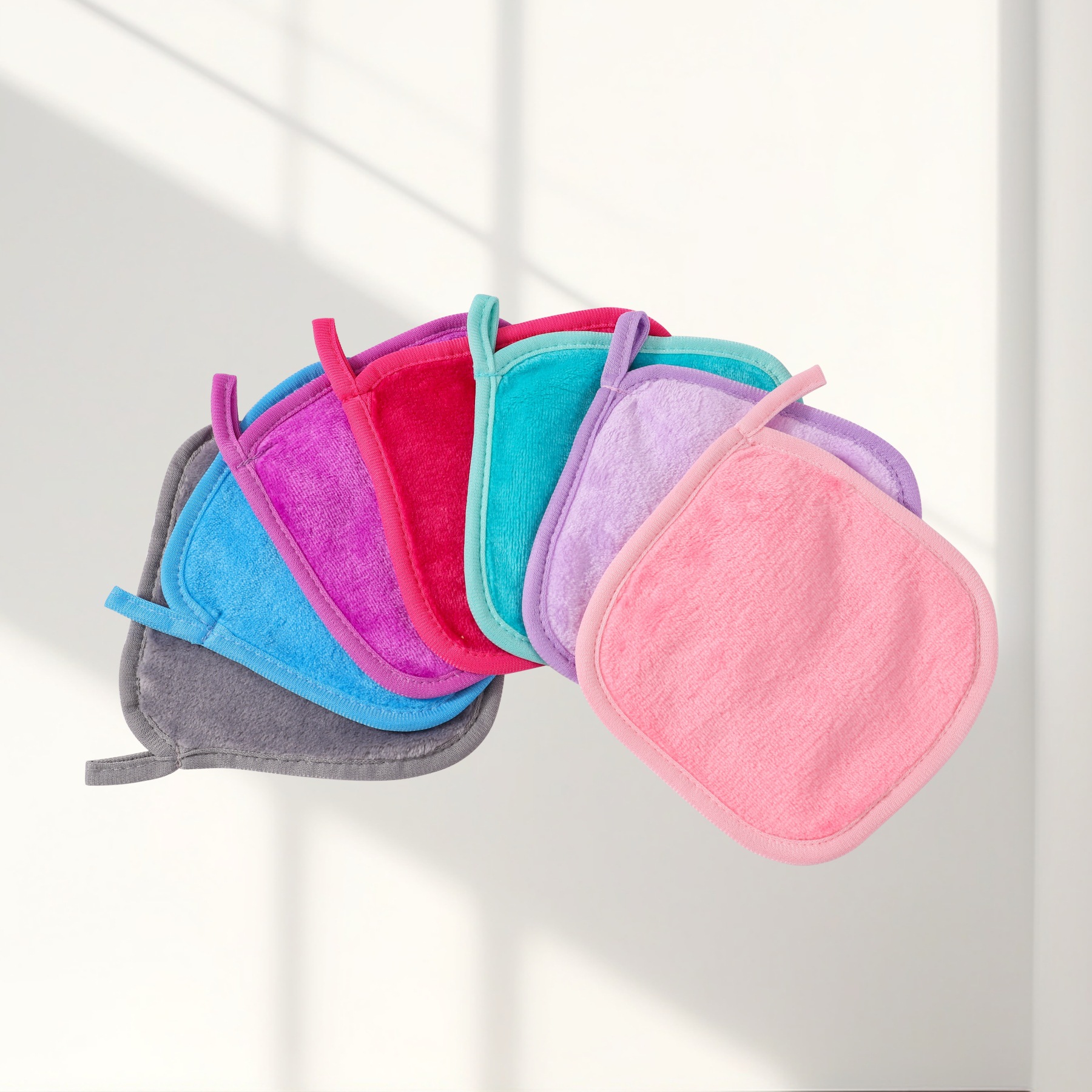 Удобное полотенце для снятия макияжа из фланели, многоцветное, толстое, для очищения лица