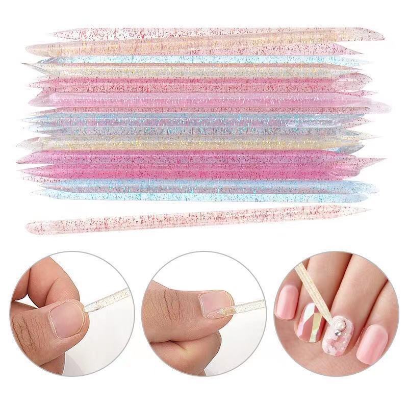 Wear nail beauty stick flower pen crystal diamond stick cleaning nail polish double-headed dead skin push 75MM orange stick