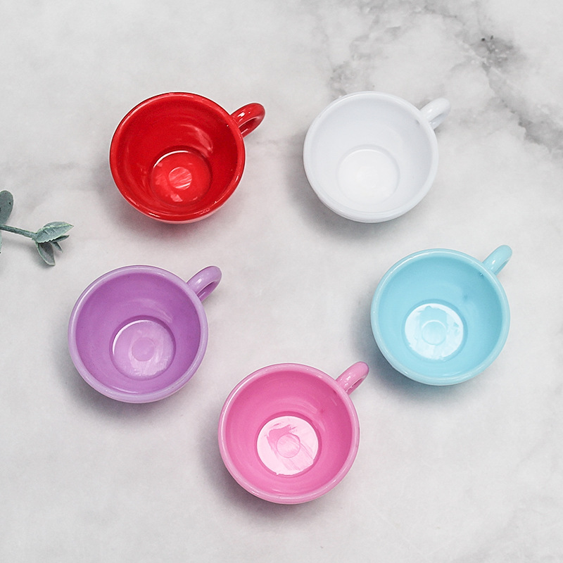 Source Manufacturer Mini Artificial Coffee Cup Plastic Tea Cup PVC Water Cup Doll House DIY Food Container